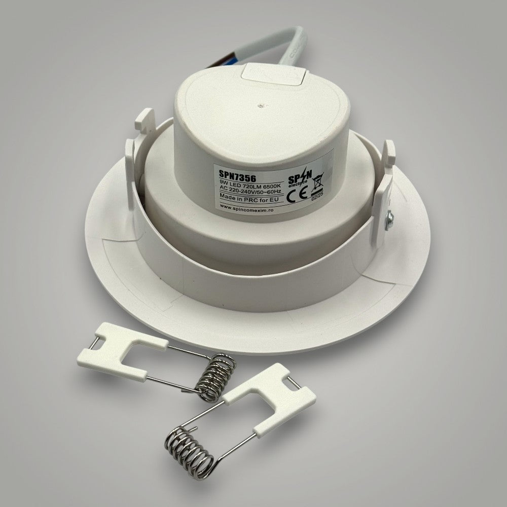 Spot Led COB Rotund alb, Ã˜95, 9W=160W, 6500K, lumina rece