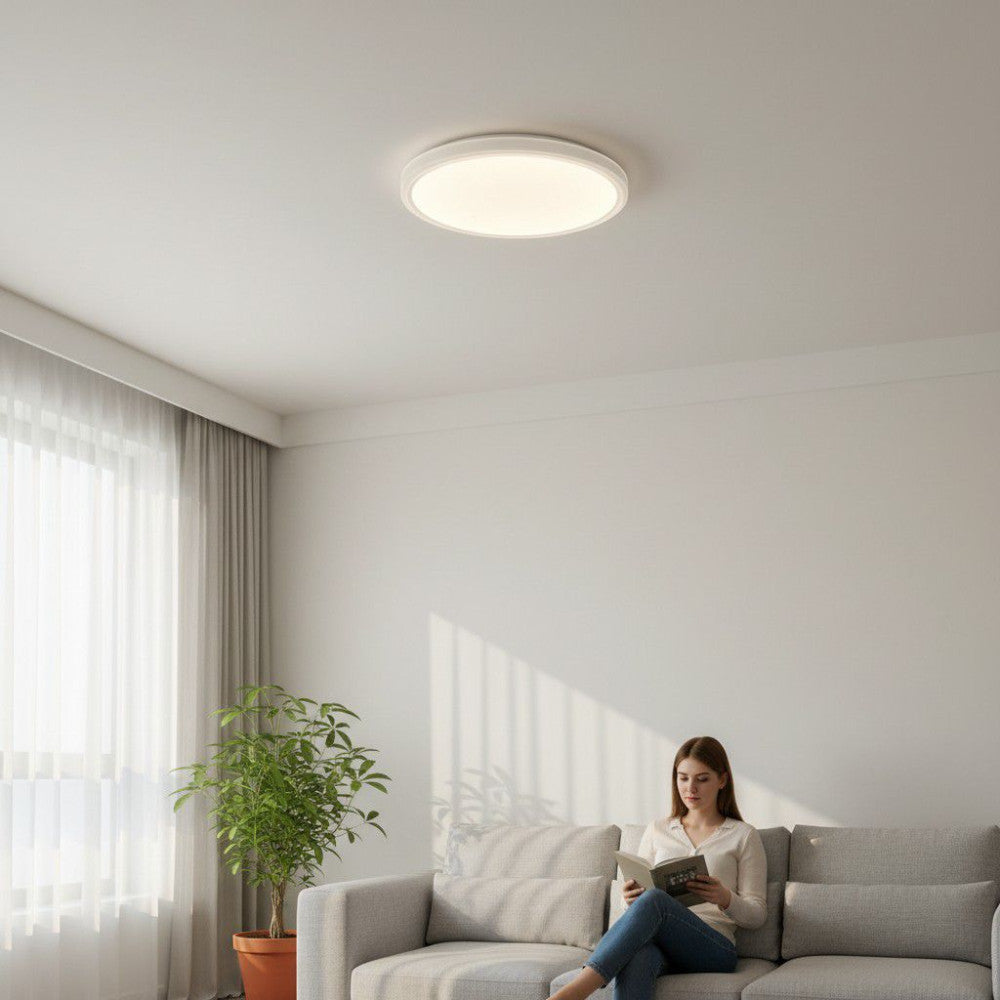 Plafoniera led VERSA IP40 Rama Alba Fi300, 24W, 3000-6500K