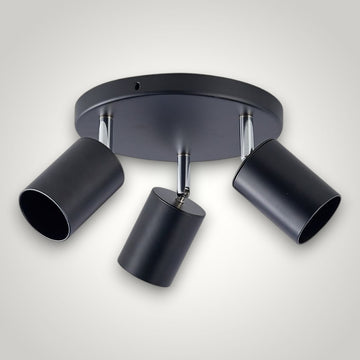 Spot Rotund Reglabil Negru 3 X GU10 200mm