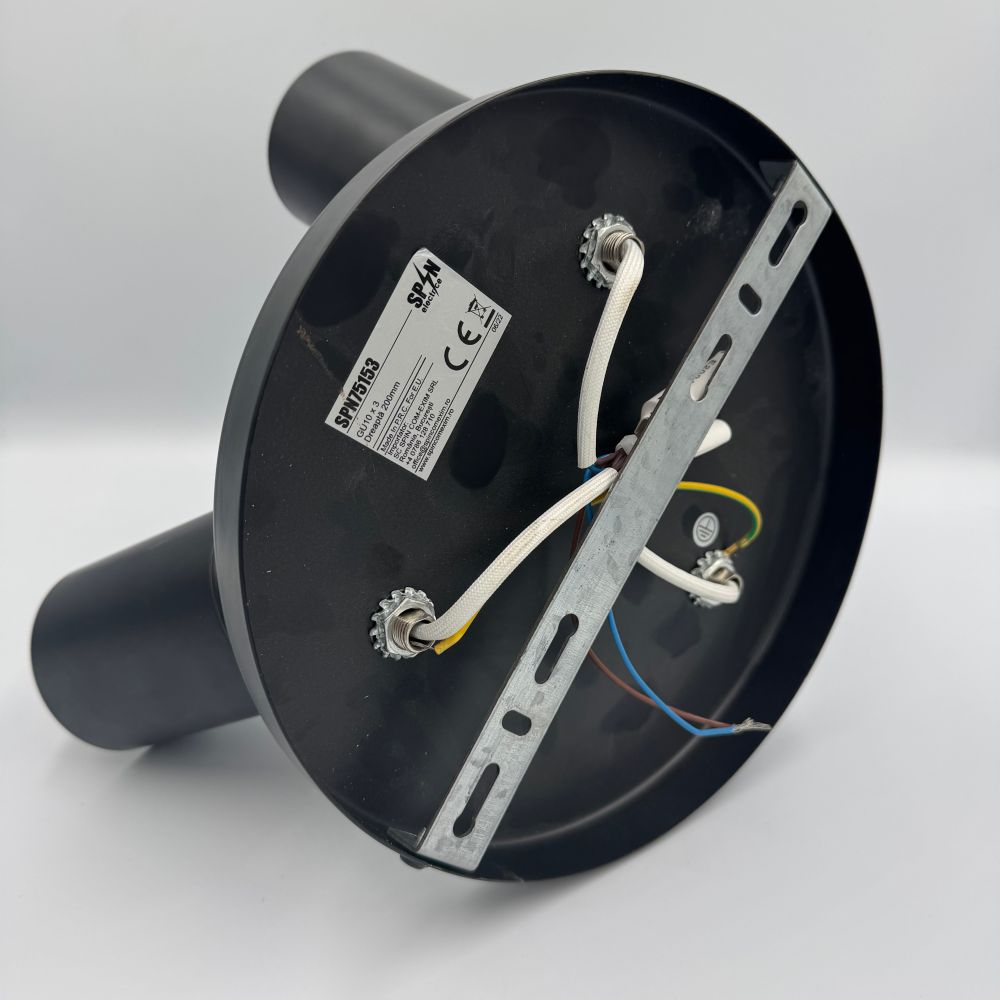 Spot Rotund Reglabil Negru 3 X GU10 200mm