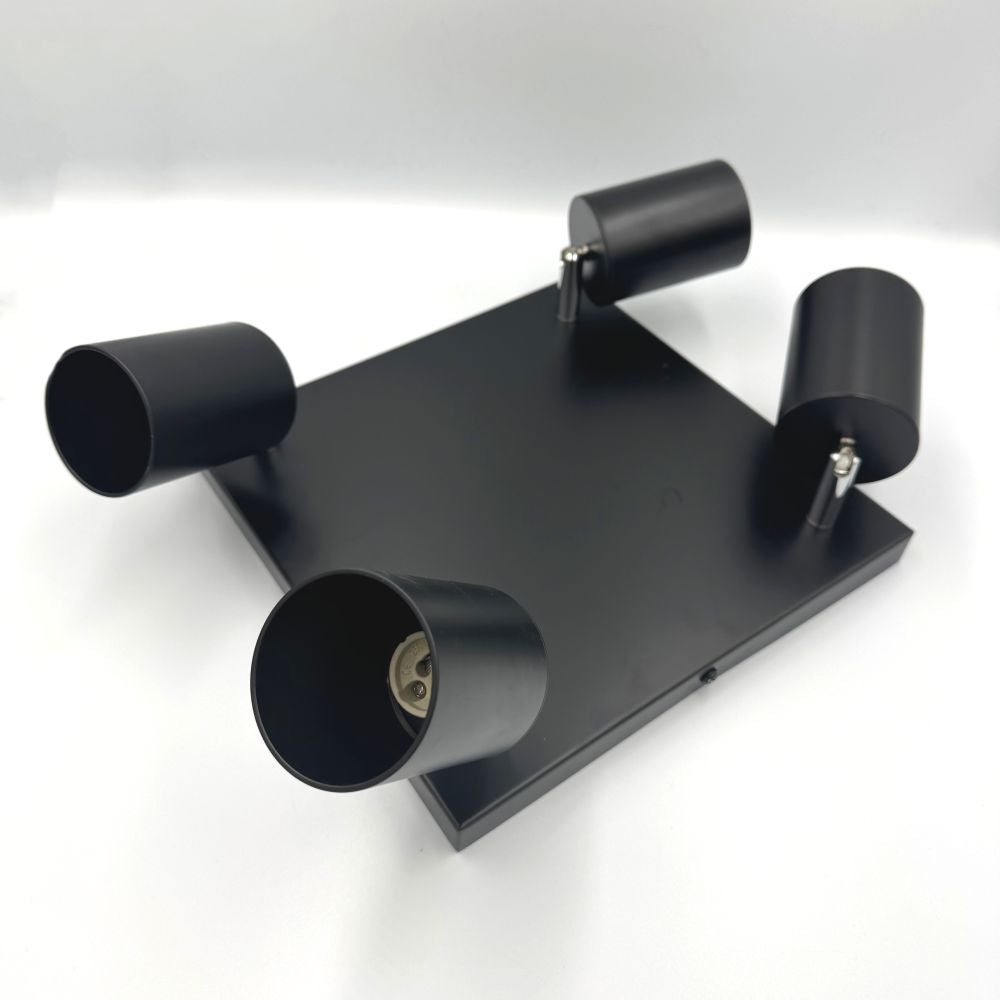 Spot Patrat Reglabil Negru 4 X GU10 250mm