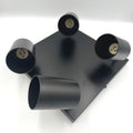Spot Patrat Reglabil Negru 4 X GU10 250mm