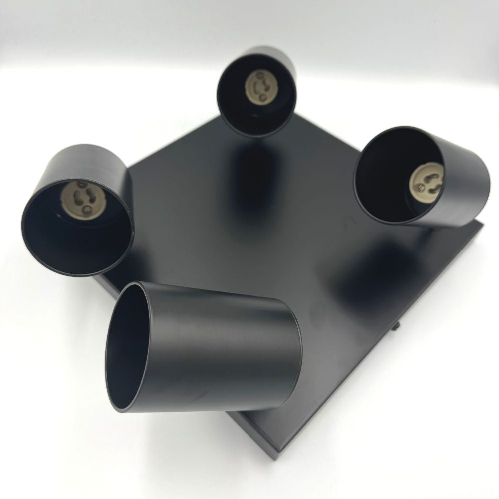 Spot Patrat Reglabil Negru 4 X GU10 250mm