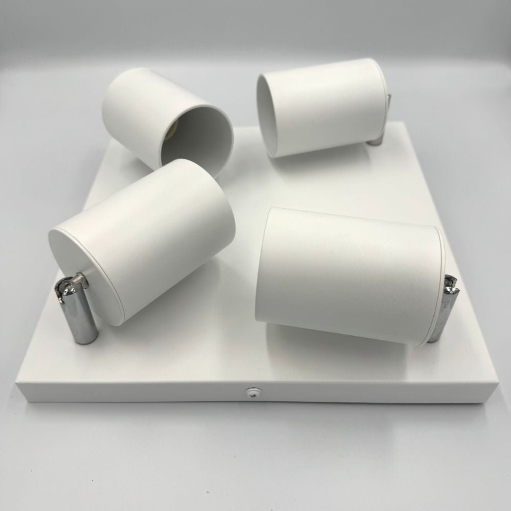 Spot patrat reglabil alb 4 X GU10 250mm