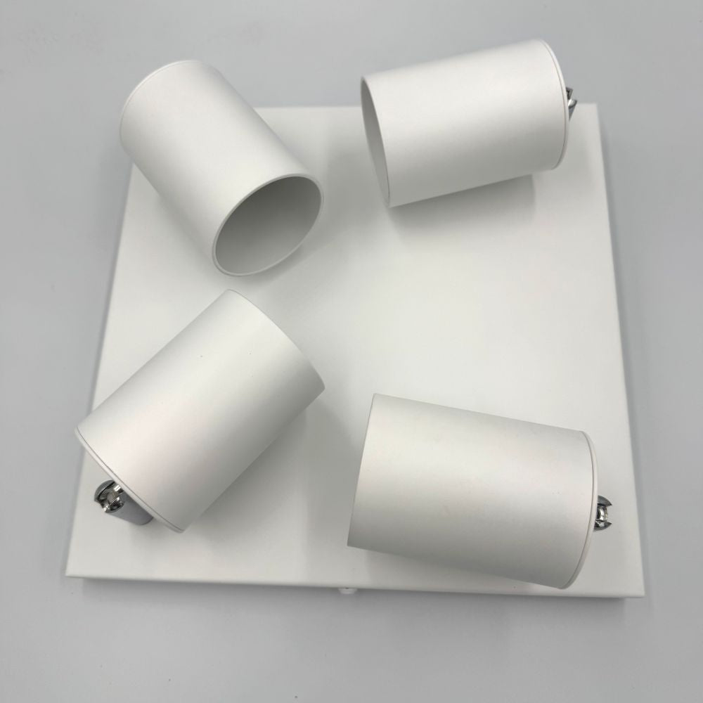 Spot patrat reglabil alb 4 X GU10 250mm