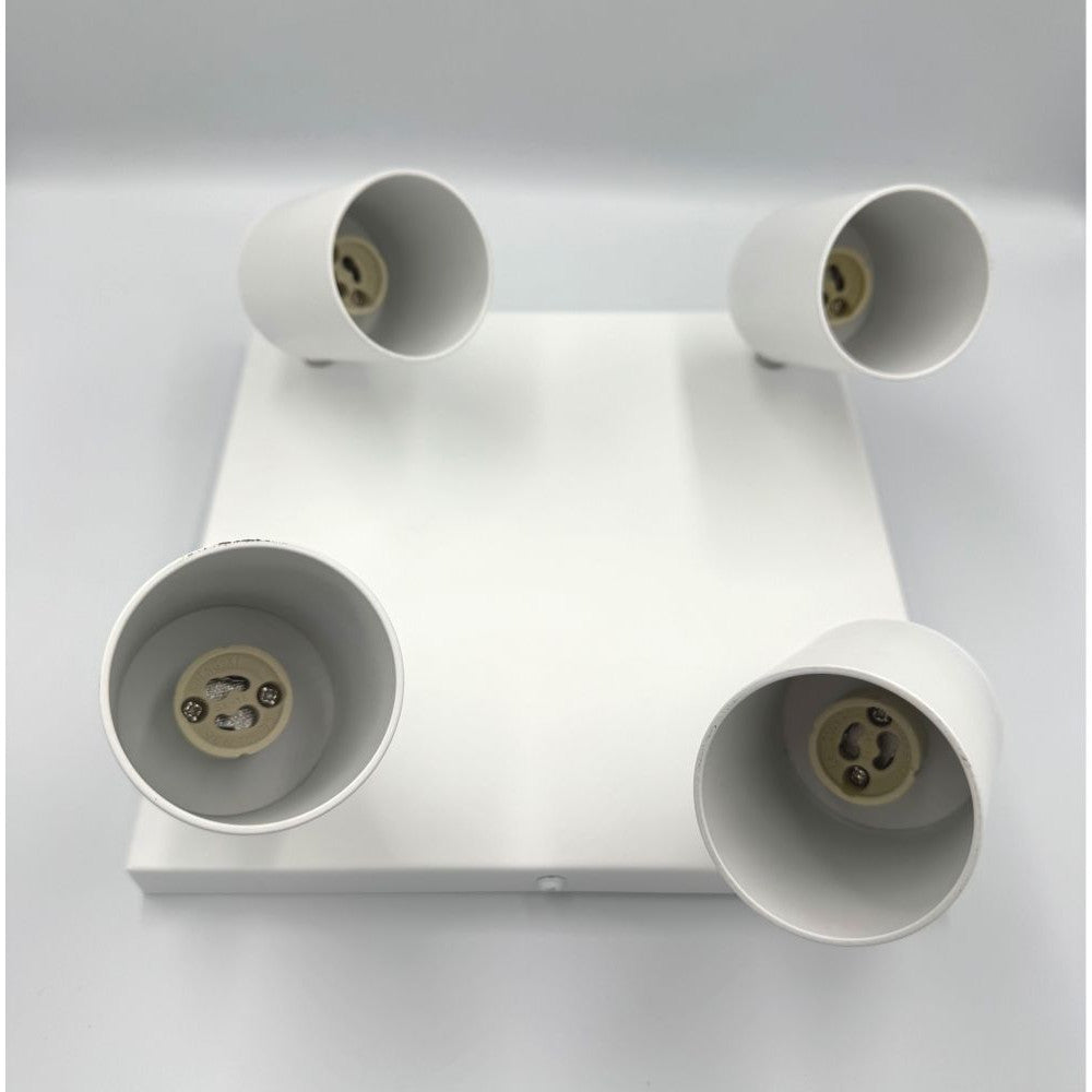 Spot patrat reglabil alb 4 X GU10 250mm