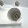 Spot patrat reglabil alb 4 X GU10 250mm