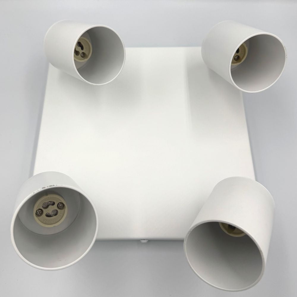Spot patrat reglabil alb 4 X GU10 250mm