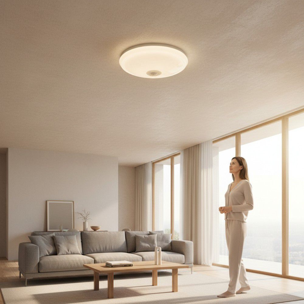 Plafoniera Led cu senzor de miscare reglabil ÃƒËœ270, 12W=75W, 4100K, lumina neutra