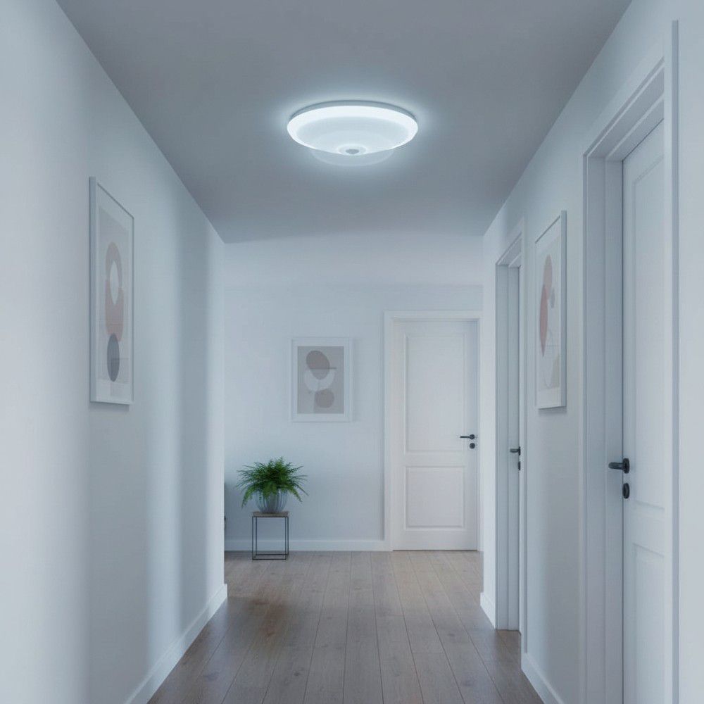 Plafoniera Led cu senzor de miscare reglabil ÃƒËœ290, 12W=75W, 6400K, lumina rece