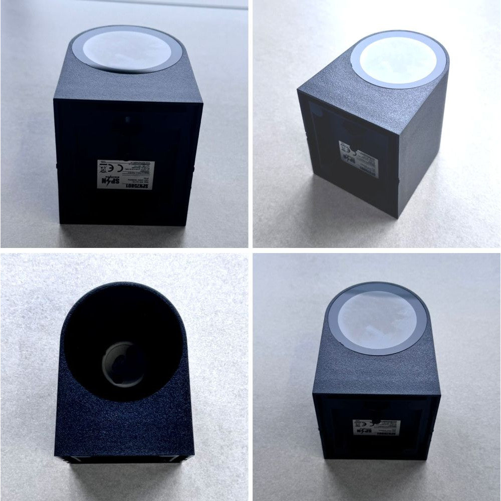 Aplica exterior negru IP44 max 5w gu10 90x80x70mm