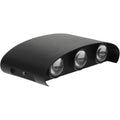 APLICA LED PERETE LUMARO 6W 420LM 3000K NEGRU 168*78*42MM