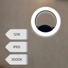 Aplica LED de exterior, Ø160mm, 12W=75W, 3000K, lumina calda, 1080Lm, IP65