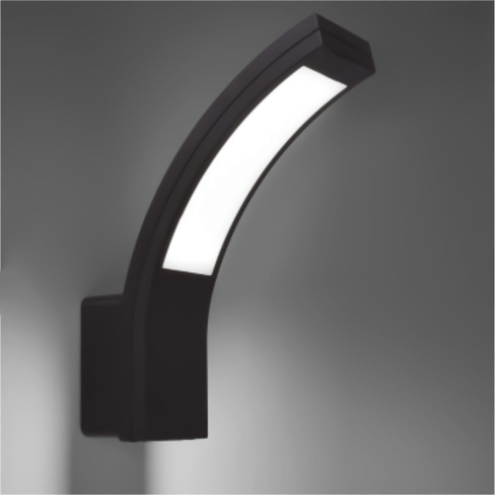 APLICA LED EXTERIOR NEGRU 12W/700LM/3000K IP65 230V 230x105x80MM