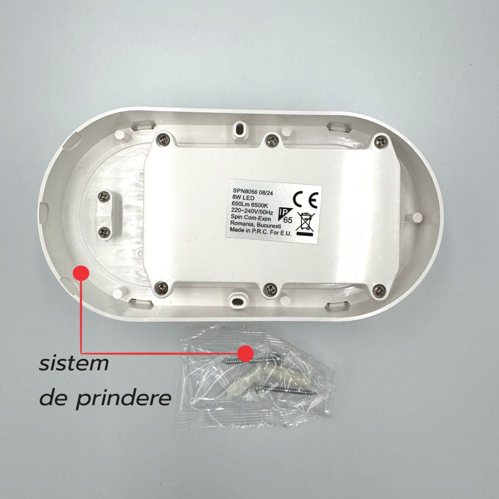 Aplica LED BAT Ovala 10W=90W, 4000K, lumina neutra, cu protectie IP65