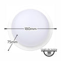 Aplica LED de exterior Rotunda fi180, 12W=100W, 4000K, lumina neutra, cu protectie IP65