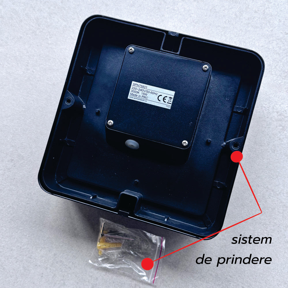 Aplica patrata Lara IP65 15W 3000K 1350LM