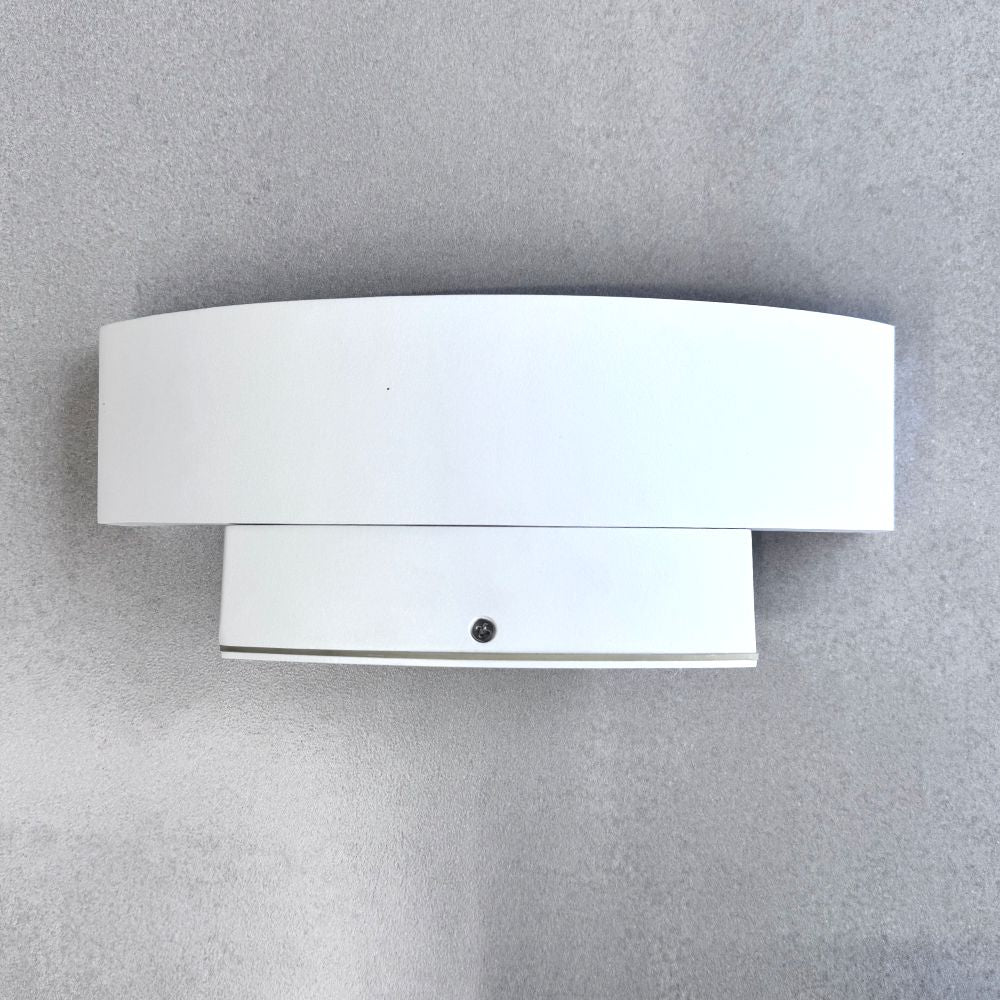 Aplica LED de exterior concava cu senzor Alba, 24W=160W, 3000K, lumina calda, 2160Lm, IP65