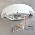 Aplica LED de exterior concava cu senzor Alba, 24W=160W, 3000K, lumina calda, 2160Lm, IP65