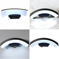 Aplica LED de exterior concava cu senzor Neagra, 24W=160W, 3000K, lumina calda, 2160Lm, IP65