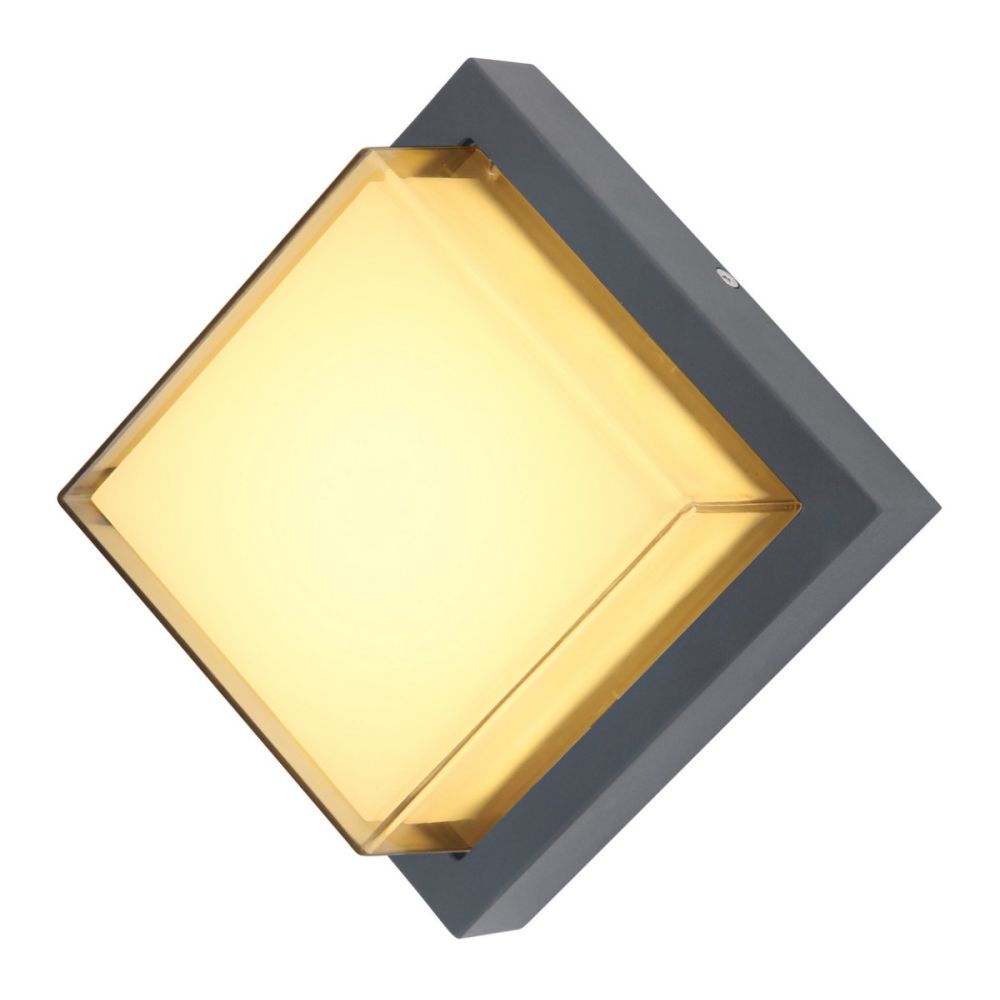 Aplica LED de exterior, 160x160mm, 12W=75W, 3000K, lumina calda, 1080Lm, IP65