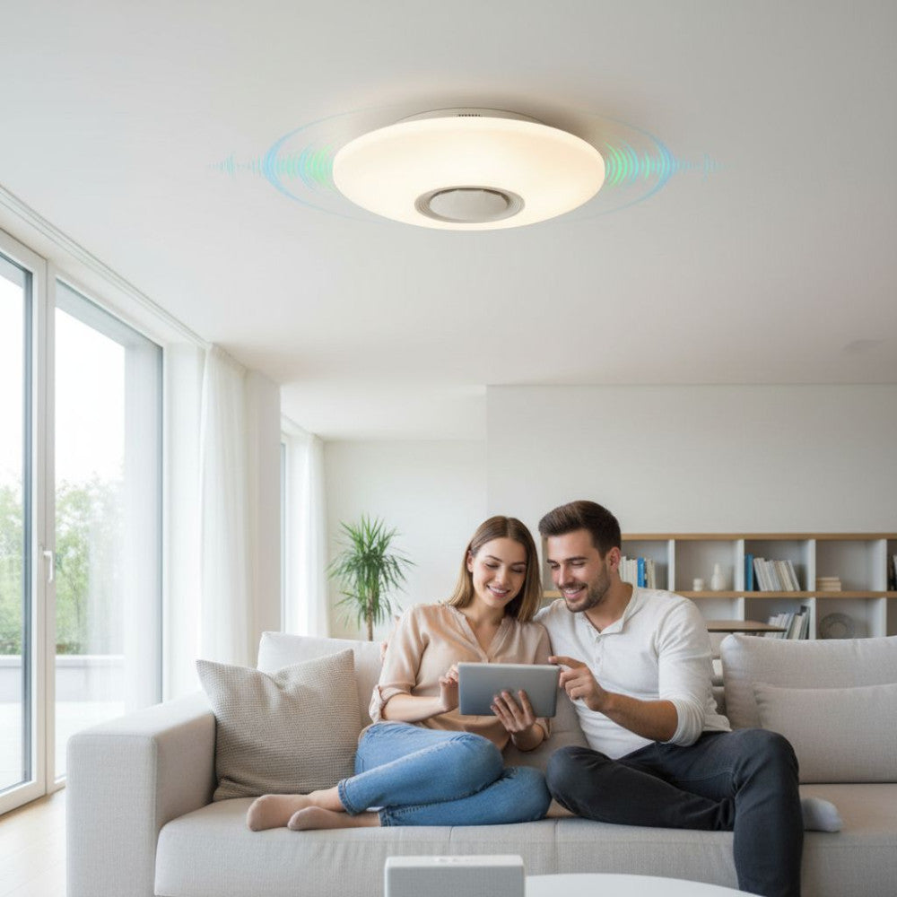 Plafoniera LED SMART cu muzica, ÃƒËœ390, 30W, RGB+W