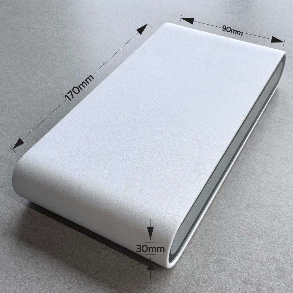 Aplica LED de exterior extra-plata, 12W=75W, 3000K, lumina calda, 1080Lm, IP65