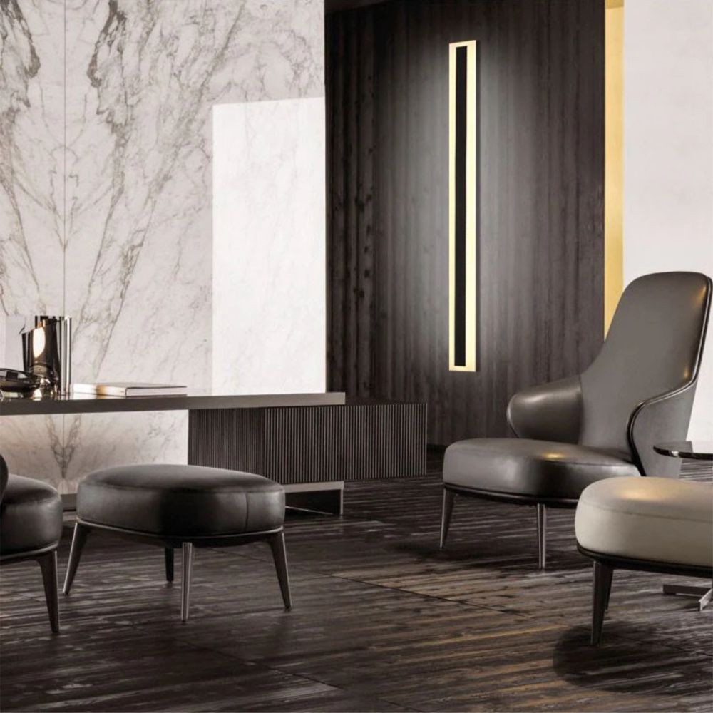 Aplica led liniara de perete neagra 25W/1300LM/3000K - 800mm