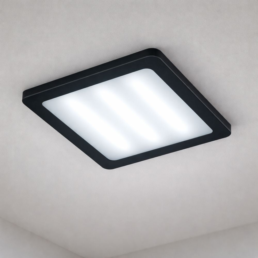 Spot Led Sole cu rama neagra, patrat aplicat 300x300, 36W, 4100k, lumina neutra