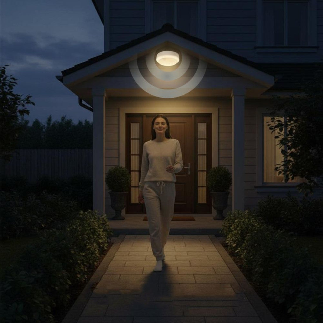 Aplica LED cu senzor de miscare 360Â°, Ã˜171, 15W=100W, 1200Lm, IP65