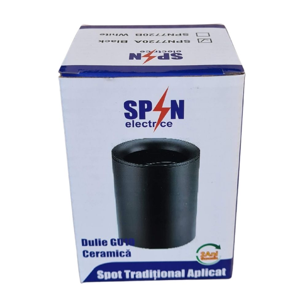 SPOT LED TRADITIONAL NEGRU CU DULIE 1XGU10