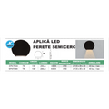 Aplica LED Perete Semicerc fi135, 7W, 6000K, lumina rece, cu protectie IP65