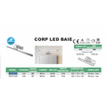 Corp LED baie reglabil, 12W, 6500K, lumina rece, cu protectie IP44, 520mm