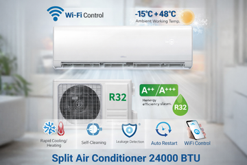 Aer conditionat split ENVION Envi-group 24000 BTU cu WiFi, R32, eficienta A++