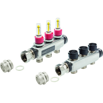 Set extindere TECEfloor 77310023, pentru extindere distribuitor incalzire pardoseala, 3 cai, 1''