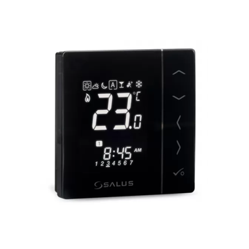 Cronotermostat cu fir programabil cu montaj in doza SALUS VS30B, Negru, 5 ani garantie