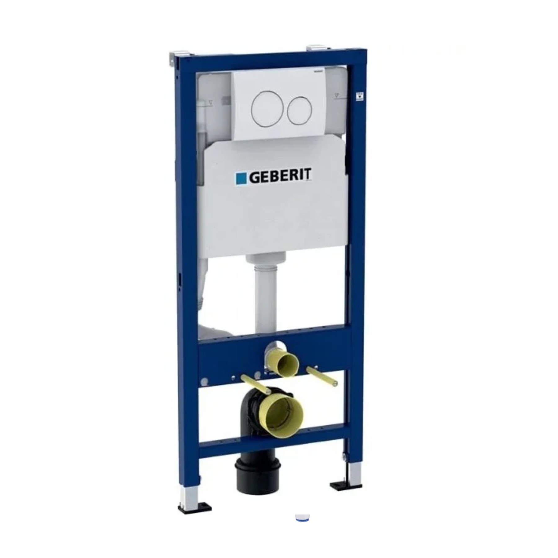 Set rezervor incastrat cu cadru Geberit Delta UP 100, cu clapeta Delta 20 alba si set de fixare