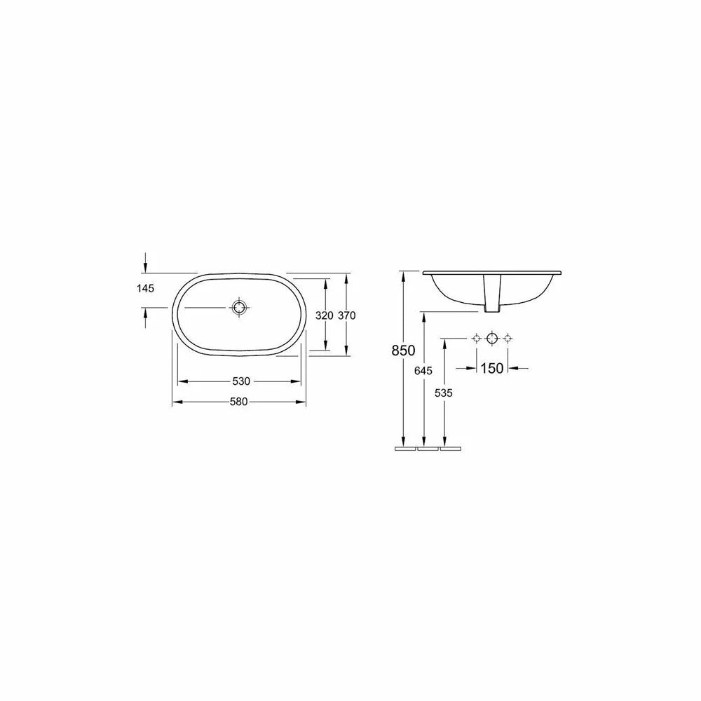 LAVOAR SUB BLAT O.NOVO 53 CM
