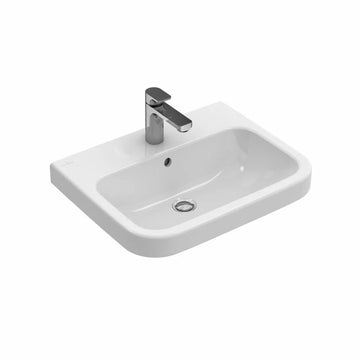 Lavoar suspendat 60X47 cm arhitectura, Villeroy&Boch cu preaplin si orificiu pentru bateria, alb alpin