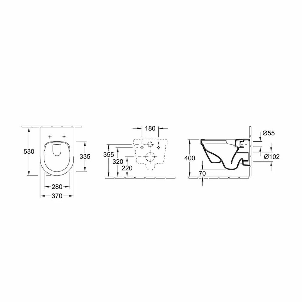 Set vas WC suspendat Villeroy&Boch Architectura cu capac WC soft-close, quick release