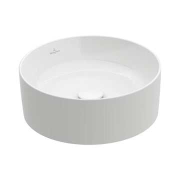 Lavoar collaro Villeroy&Boch rotund 40 cm, fara preaplin, montaj pe blat, alb