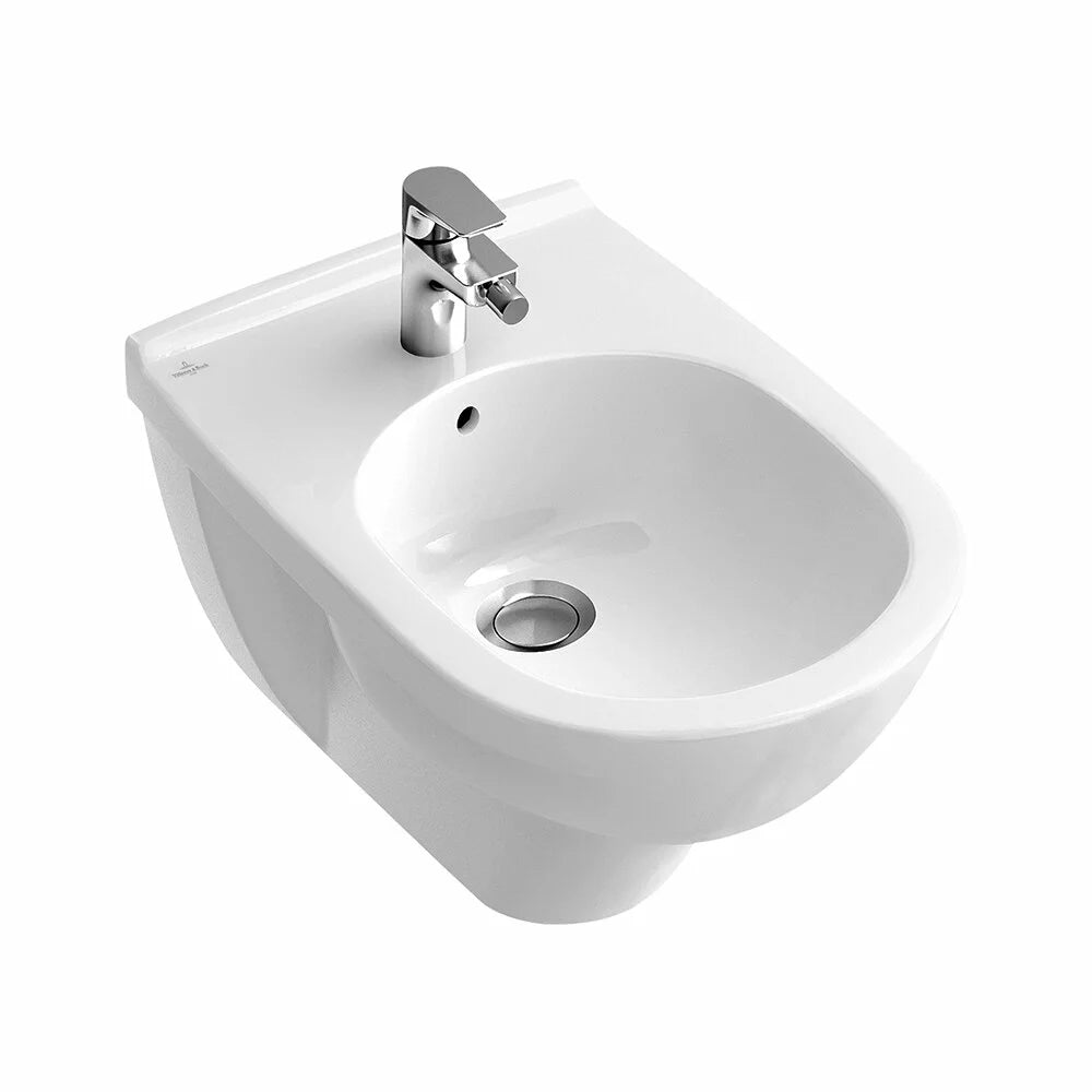 Bideu Villeroy&Boch o.novo suspendat 360X560, cu orificiu pentru baterie, alb alpin