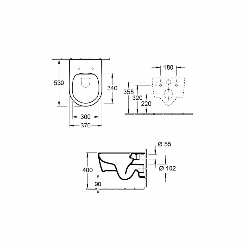 Set vas WC Villeroy&Boch Avento suspendat cu capac WC soft close, alb lucios