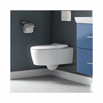 Vas WC avento Villeroy&Boch suspendat cu capac WC slim soft close, alb lucios