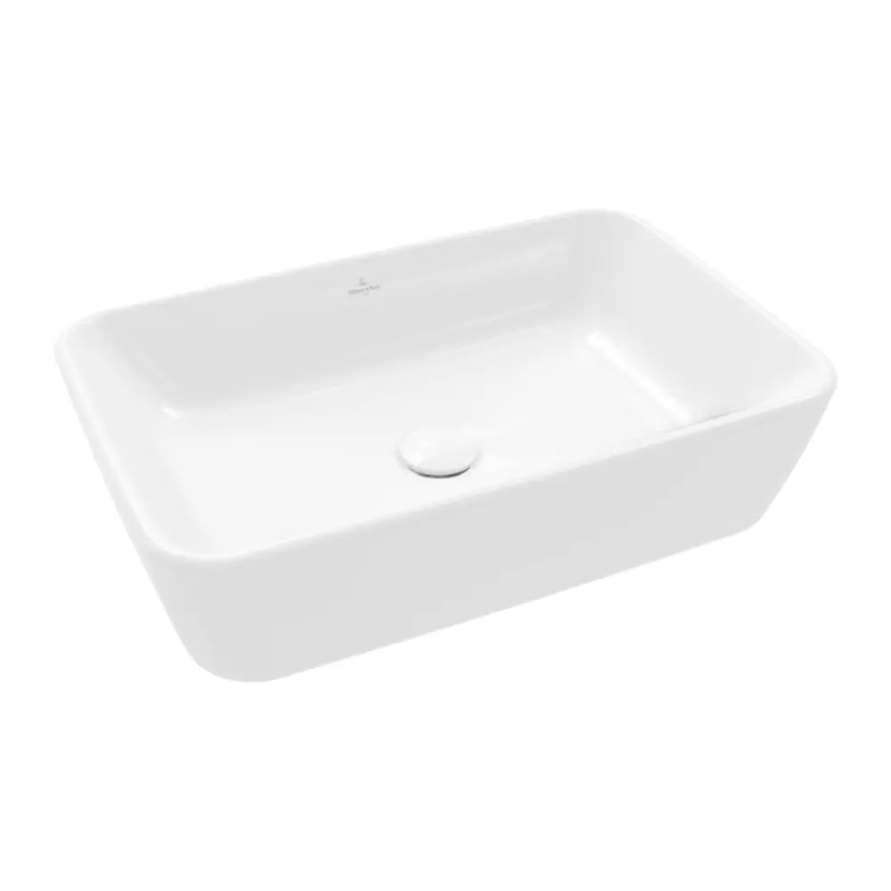 LAVOAR ARCHITECTURA DREPTUNGHIULAR 60 CM CU PREAPLIN ,MONTAJ PE BLAT, ALB LUCIOS