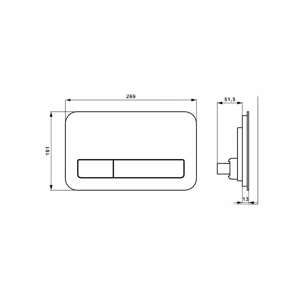 CLAPETA WC VICONNECT 200G GLASS GLOSSY WHITE