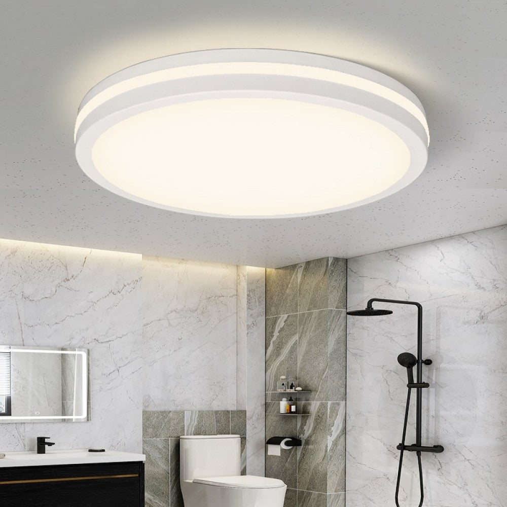 Plafoniera LED IP65 3CCT 3600lm, 300x55mm, Alba