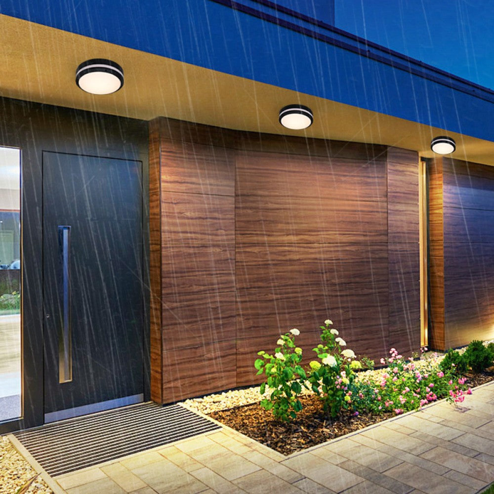 Plafoniera LED IP65 3CCT 3000lm, 300x55mm, IP65,2700K-4100K-6500K, Neagra