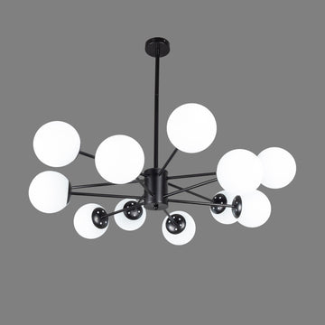 LUSTRA 12 BRATE COSMO NEGRU 12xE27 900x680MM IP20
