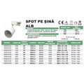 Spot Sina Alb 18W=180W, 4000K, lumina neutra